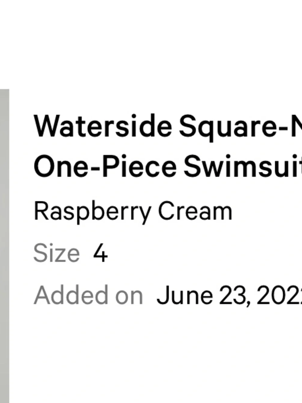 Square-Neck One-Piece Swimsuit - Raspberry Cream